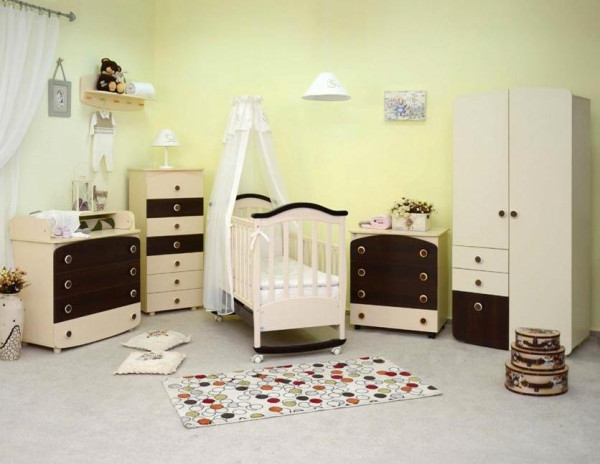 Детская комната №1 (слоновая кость/орех) - ТМ ВЕРЕС (Украина)