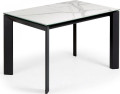 ATTA - стіл розкладний, біло-сіра матова кераміка/матовий графітовий ТМ LA FORMA (Іспанія) (світлина 2 з 5)