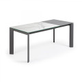 ATTA - стіл розкладний, біло-сіра матова кераміка/матовий графітовий ТМ LA FORMA (Іспанія) (світлина 3 з 5)