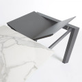ATTA - стіл розкладний, біло-сіра матова кераміка/матовий графітовий ТМ LA FORMA (Іспанія) (світлина 6 з 5)