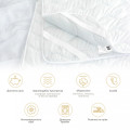 Наматрасник №1712 ECO LIGHT WHITE (EcoSilk) (обычный на резинке по углам) - ТМ MIRSON (Украина) (фото 2 из 10)