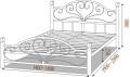 ДЖОКОНДА НА ДЕРЕВЯННЫХ НОЖКАХ - металлическая кровать ТМ МЕТАЛЛ-ДИЗАЙН (фото 5 из 7)