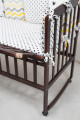 AMELI - детская кроватка с откидной боковиной, дугами та колесами ТМ ГОЙДАЛКА (фото 3 из 26)