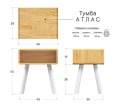 АТЛАС - тумба прикроватная из бука ТМ ЭСТЕЛЛА (фото 17 из 18)
