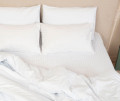 Комплект постільної білизни САТИН СТРАЙП БІЛИЙ - ТM SLEEP CARE (світлина 4 з 7)