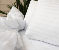 Комплект постільної білизни САТИН СТРАЙП БІЛИЙ - ТM SLEEP CARE (світлина 5 з 7)