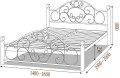 ФРАНЧЕСКА НА ДЕРЕВʼЯНИХ НІЖКАХ - металеве ліжко ТМ МЕТАЛ-ДИЗАЙН (фото 13 з 16)