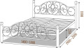 ЖОЗЕФИНА НА ДЕРЕВЯННЫХ НОЖКАХ - металлическая кровать ТМ МЕТАЛЛ-ДИЗАЙН (фото 13 из 17)