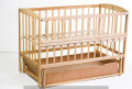 VALERI - детская кроватка на шарнирах с подшипником с откидной боковиной и ящиком ТМ ГОЙДАЛКА (фото 15 из 38)