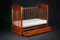Дитяче ліжко НАПОЛЕОН VIP горіх 60х120 - ТМ ЛАСКА-М (КР-01.NVP-01) (фото 3 з 14)