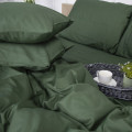 Постільна білизна САТИН однотонний PREMIUM 0844 GREEN OLIVE - ТМ MIRSON (Україна-Італія) (світлина 5 з 7)