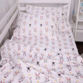 БЯЗЬ KIDS TIME 17-0529 BUNNIES WHITE - детская простынь на резинке ТМ MIRSON (фото 3 из 6)