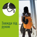 Подушка для подорожей PMF 001-3 30,5x28,5x10 чорна з фіксатором для шнура TM COMFORT TRIP (Україна) (світлина 6 з 6)