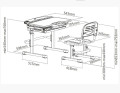 SORRISO - комплект парта і стілець-трансформер - ТМ FUNDESK (Італія) (світлина 12 з 13)