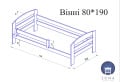 ВІННІ, 80х190, 107 - ліжко з ящиками ТМ ЛУНА (Розпродаж) (світлина 3 з 4)