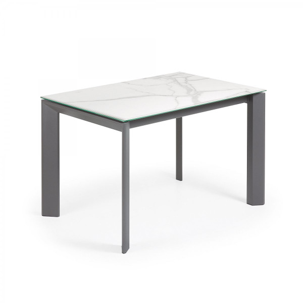 ATTA - стіл розкладний, біло-сіра матова кераміка/матовий графітовий ТМ LA FORMA (Іспанія)