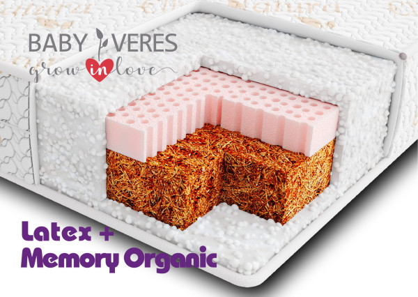 LATEX PLUS MEMORY ORGANIC - детский матрас ТМ ВЕРЕС (Украина)