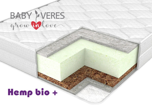 HEMP BIO+ 14 см 90х200 - подростковый матрас ТМ ВЕРЕС (Распродажа)