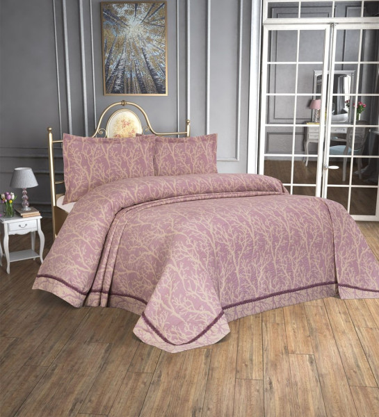Покривало 240х260 з наволочками 60х80 PANDORA BAMBOO LILA 1228-6 - TM TROPIK HOME (02003367)