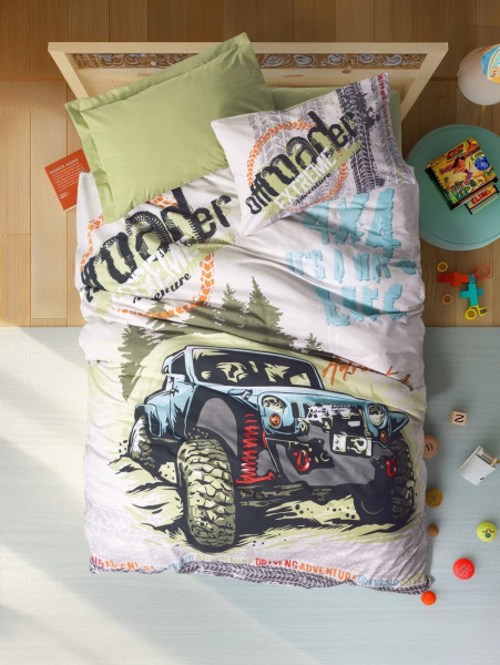 Постільна білизна підліткова ADVENTURE YESIL півтораспальний - ТМ COTTON BOX (Туреччина) (080077148)