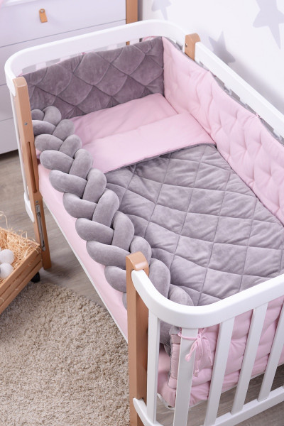 VELOUR TAUPE-ROSE 5 предметів (арт.218.02) - постільний комплект в ліжечко TM ВЕРЕС (Україна)