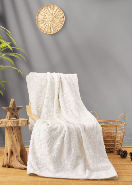 EMBOSS KREM 220х240 - плед TM COTTON BOX (02007752)