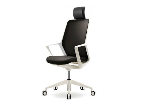 FLO (white) з підголівником - крісло офісне ТМ ЕНРАН