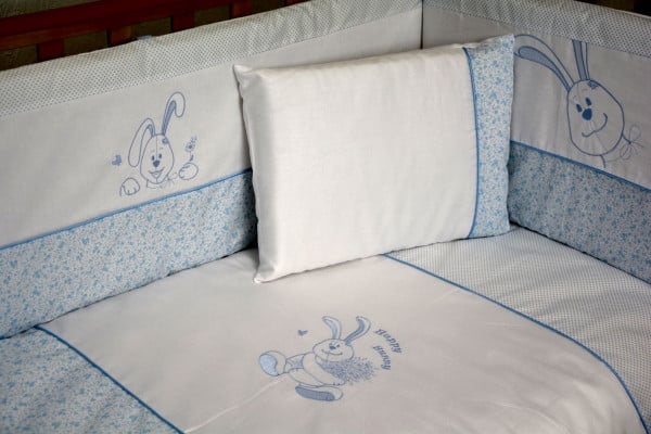 HAPPY BUNNY BLUE 3 предмети - змінний постільний комплект ТМ ВЕРЕС (Розпродаж)