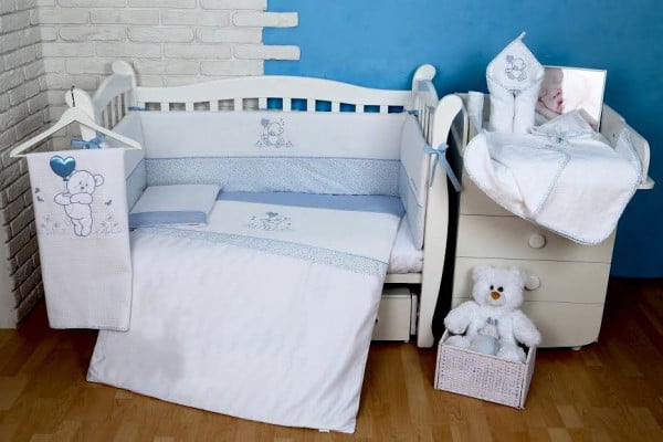 Захист на ліжечко (бампер) SWEET BEAR BLUE - ТМ ВЕРЕС (Розпродаж)