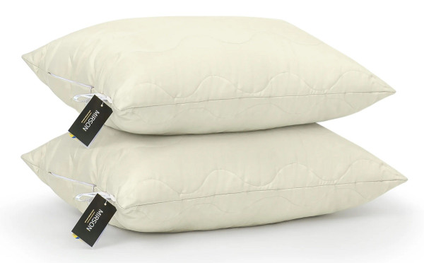 Набір антиалергенних подушок 50х70 з Тенсел №1608 ECO LIGHT CREM (СЕРЕДНІ) (2200002652063) - TM MIRSON
