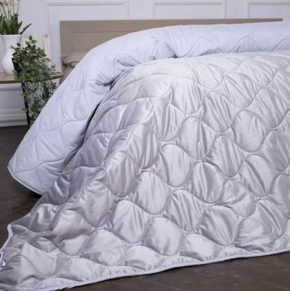 VELOR CHARM №5051 LIGHT GREY - двустороннее покрывало ТМ MIRSON (Украина)