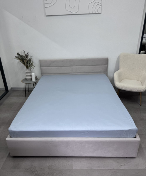 PEARL BLUE 14-4206 ECOTTON - простирадло на гумці ТМ NOVITA (Україна)