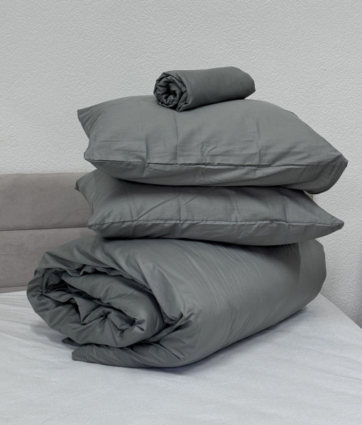 NATURAL GREY 17-4402 ECOTTON - набір наволочок 2 шт 70х70 TM NOVITA (24751)