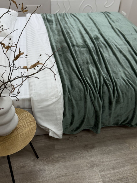 Плед-покрывало ECOTTON 17-0112 MATTE GREEN - ТМ NOVITA (Китай)