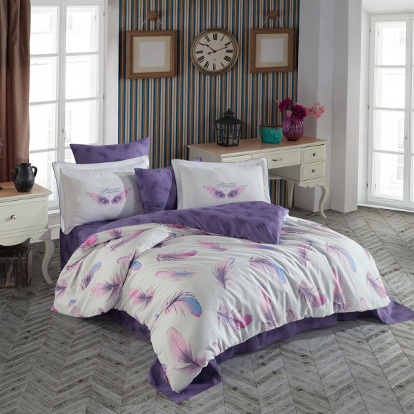 EXCLUSIVE SATEEN PARADISE фиолетовый - постельное белье TM HOBBY (Турция)