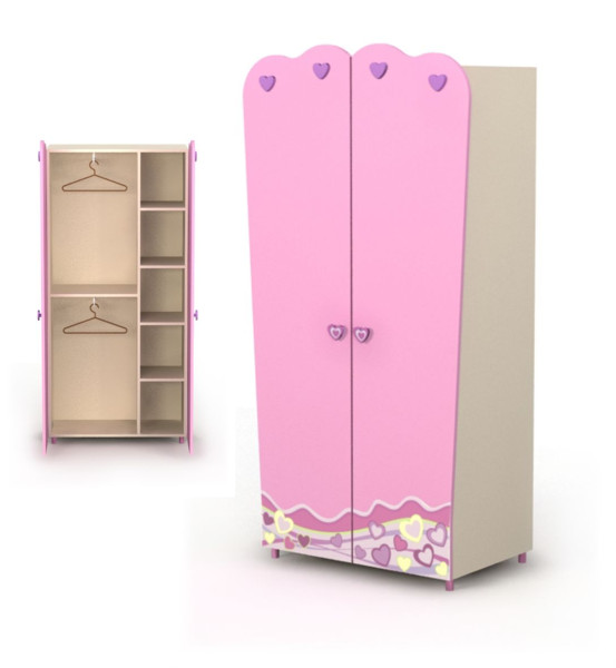 PINK PN-02-3 - шкаф 2-х дверный TM BRIZ (Украина)
