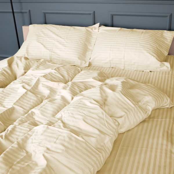 Постільна білизна SATIN STRIPE 30-0002 SOFT YELLOW - ТМ MIRSON (Україна-Італія)