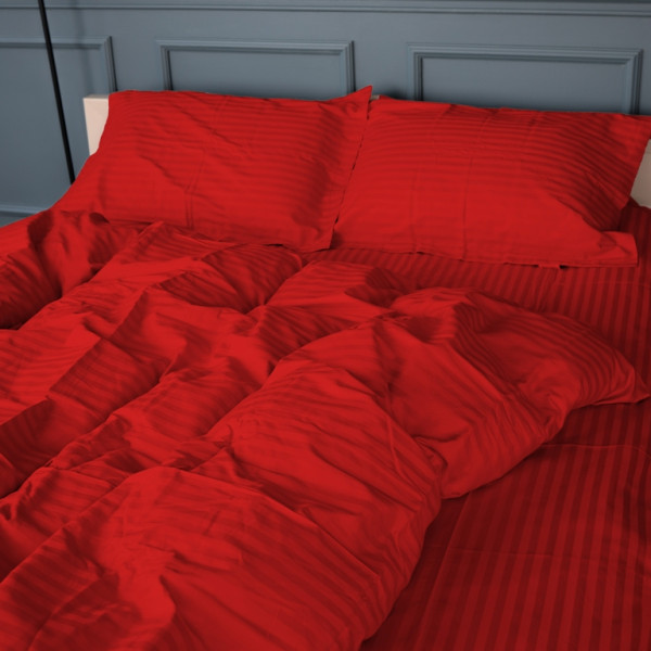 Постільна білизна SATIN STRIPE 30-0018 RED - ТМ MIRSON (Україна-Італія)