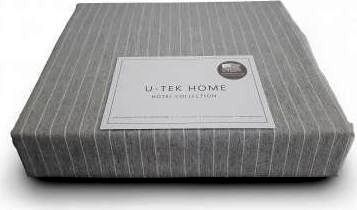 Простынь натяжная Hotel Collection STRIPE GREY-WHITE, 150х190 - ТМ U-TEK (Распродажа Мармелад)