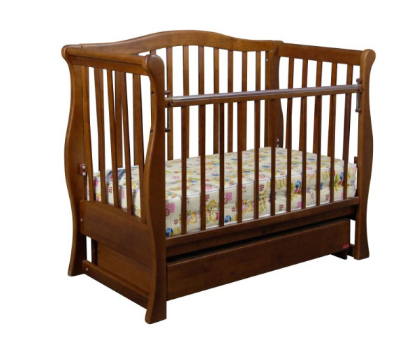 Детская кроватка VIVA PREMIUM орех 60х120 - ТМ ЛАСКА-М (КР-01.VPR-01)