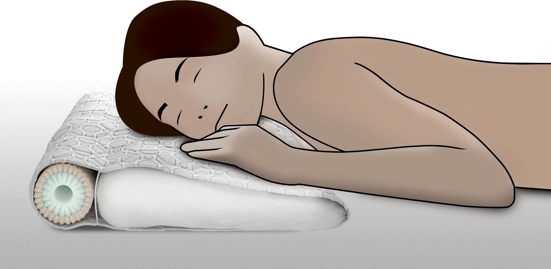 Как правильно спать на анатомической подушке фото