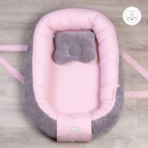 VELOUR TAUP-ROSE (450.29) - кокон-гнездышко ТМ ВЕРЕС (Украина)