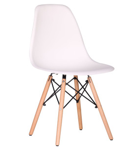 Стул ASTER RL WOOD пластик белый - ТМ AMF (545914)