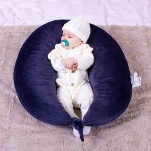 №8633 VELVET LINE 28-0006 NAVY BLUE 100% MEMORY - подушка для вагітних та годування 30х170 см TM MIRSON (2200006347187)