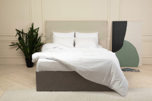 Комплект постельного белья САТИН CТРАЙП БЕЛЫЙ - ТM SLEEP CARE
