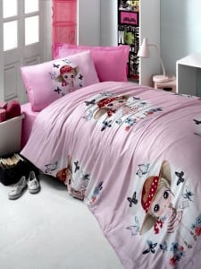 Постельное белье ranforce CANDY GİRL, розовый - TM LIGHT HOUSE (Турция)