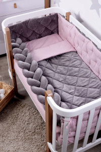 VELOUR TAUPE-ROSE 5 предметов (арт.218.02) - постельный комплект в кроватку ТМ ВЕРЕС (Украина)