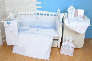 SWEET BEAR BLUE 6 предметов - постельный комплект в кроватку TM ВЕРЕС (Распродажа Харьков)