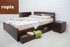 ЛІКА ЛЮКС, 160х200, горіх - ліжко з ящиками ТМ ОЛІМП (Розпродаж)