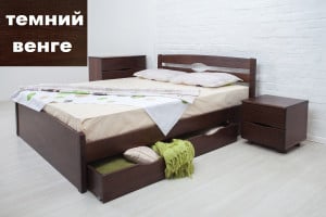 ЛІКА ЛЮКС, 160х190, темний венге - ліжко з ящиками ТМ ОЛІМП (Розпродаж)
